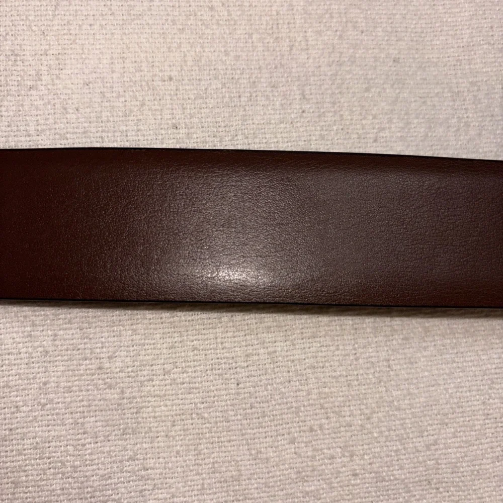 Men's Warehouse Black Brown Reversible Belt Silver‎ Buckle Size 46